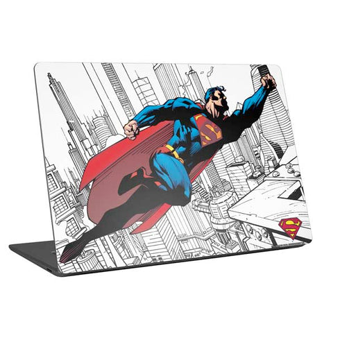 DC Comics Superman Flying Over City Pose Universal Laptop 12in (9.8 x 6.8in) Skin